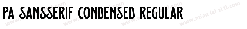 PA SansSerif Condensed Regular字体转换